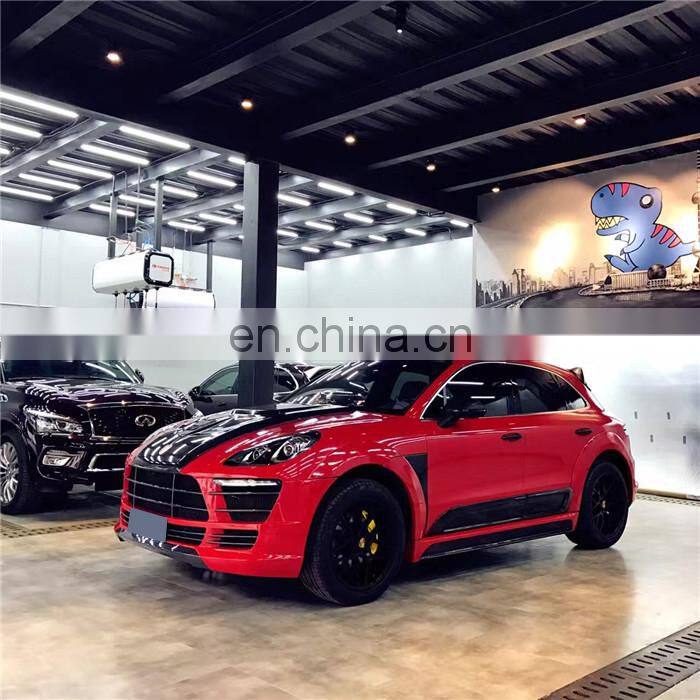 Runde Newest For Porsche Macan Upgrade Wide Body Kit Front Rear Bumper Side Skirts Fender Spoiler Door Trim Tail Box Cover
