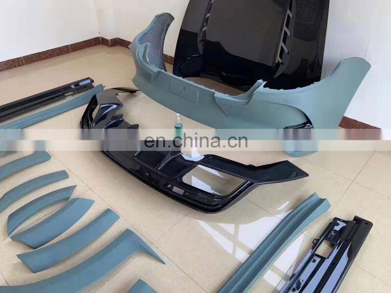 Runde Resin Or Carbon Fiber Material For 2017-2019 Porsche Panamera 971 Mansory Style Body Kit Front Rear Bumper Lips Hood
