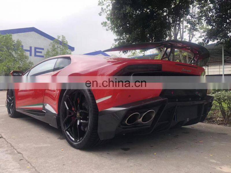 Runde Carbon Fiber Material For Lamborghini Huracan LP610 Mansory Style Body Kit Front Lip Rear Lip Side Skirts Spoiler