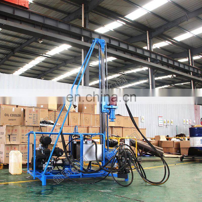 Portable Rock Drilling rig Machine with screw-type air compressor for sale