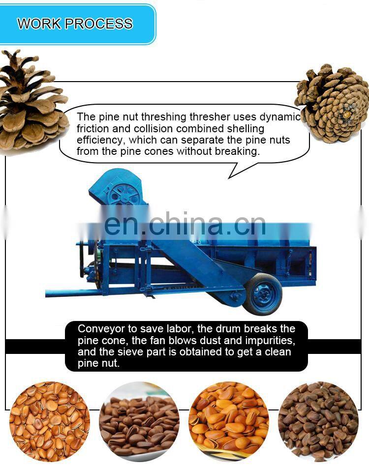 pine cone thresher diesel pine cone sheller pine nut threshing machine
