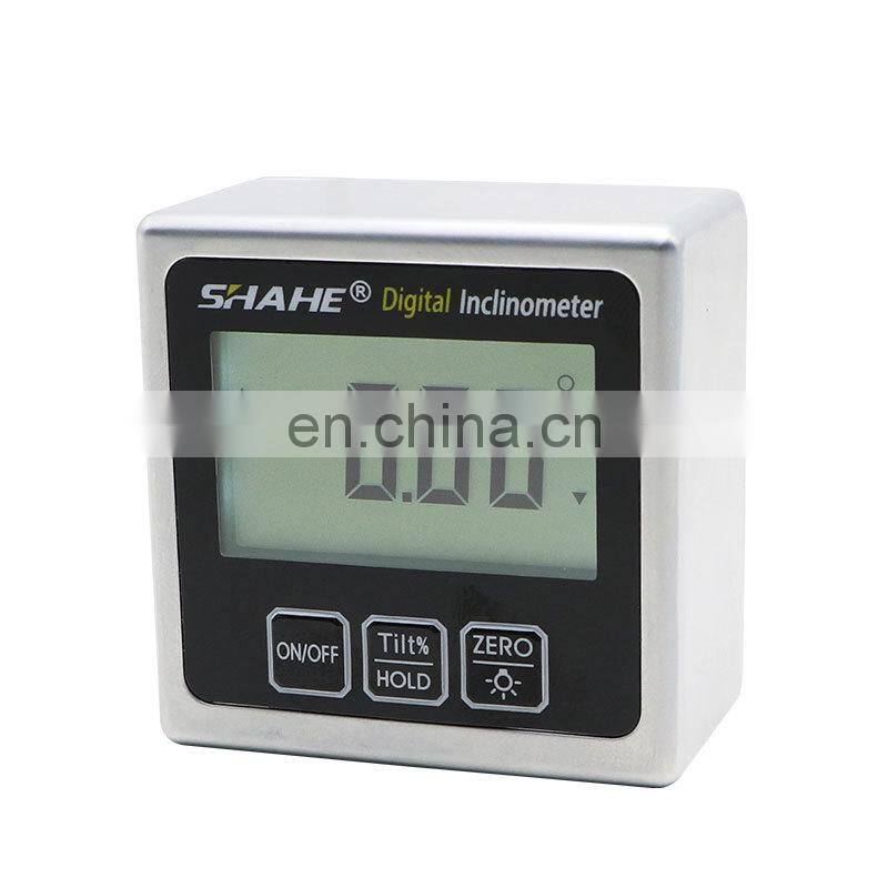 SHAHE Metal Digital Protractor With Backlight Digital inclinometer with one side magnet Digital level box Angle Meter