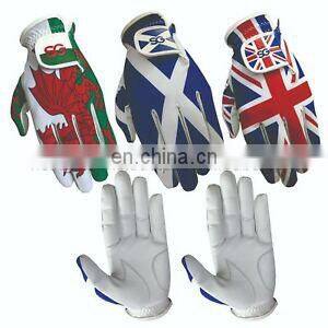 Custom Printed Comfortable Leather PU Golf Gloves