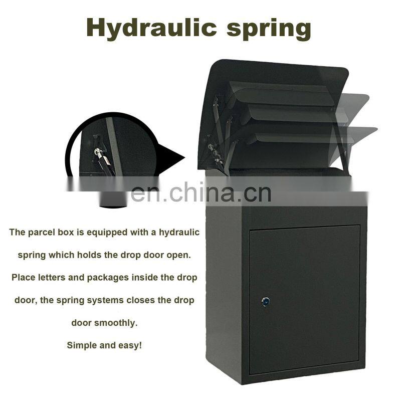 Wall Mount Locking Drop Box Steel Mailbox Anti-theft Design