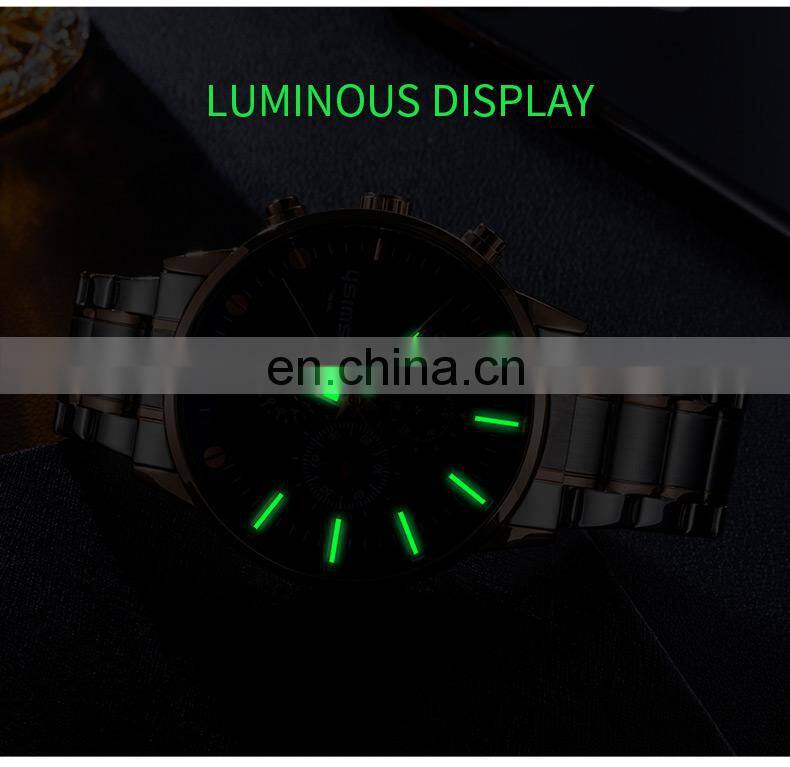 SWISH 0025 Top Brand Luxury Men Watches Waterproof Stainless Steel Wristwatch Men's Chronograph Casual Quartz Watch