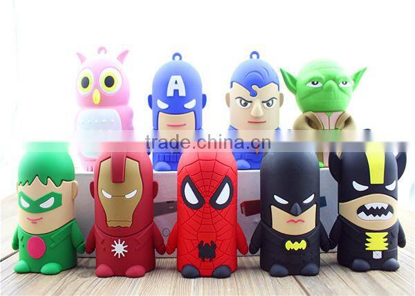 PVC Cartoon superman portable power bank 5200mAh