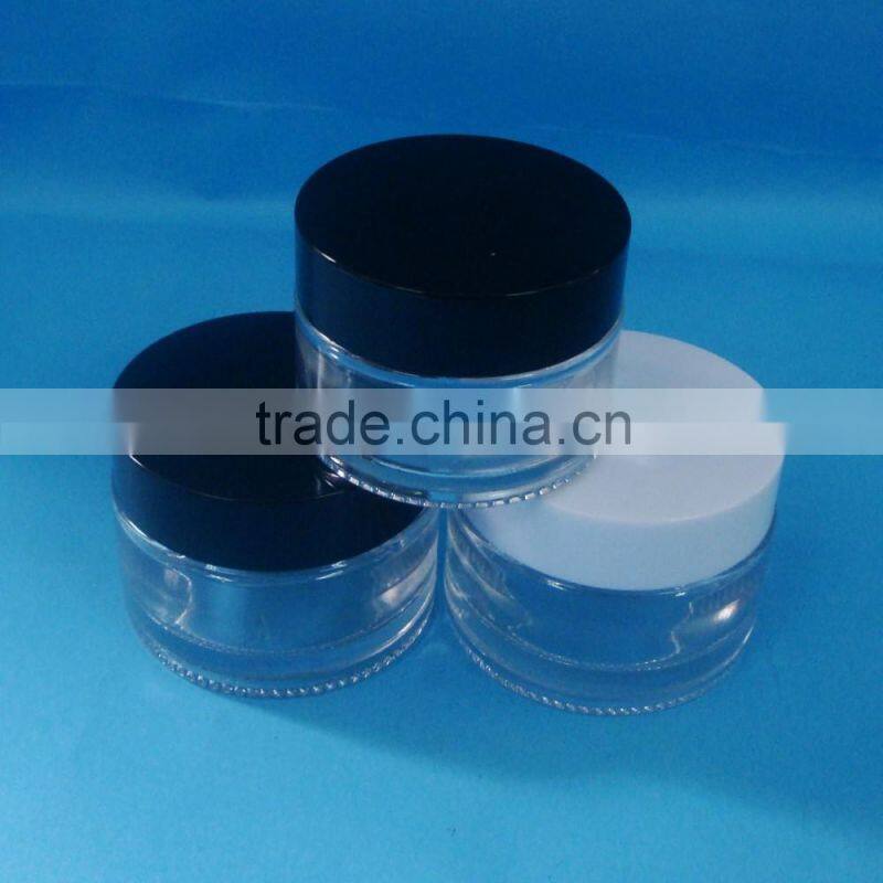 Empty wholesale plstic cosmetic jar container/ 100ml white empty plastic cream bottle with lid