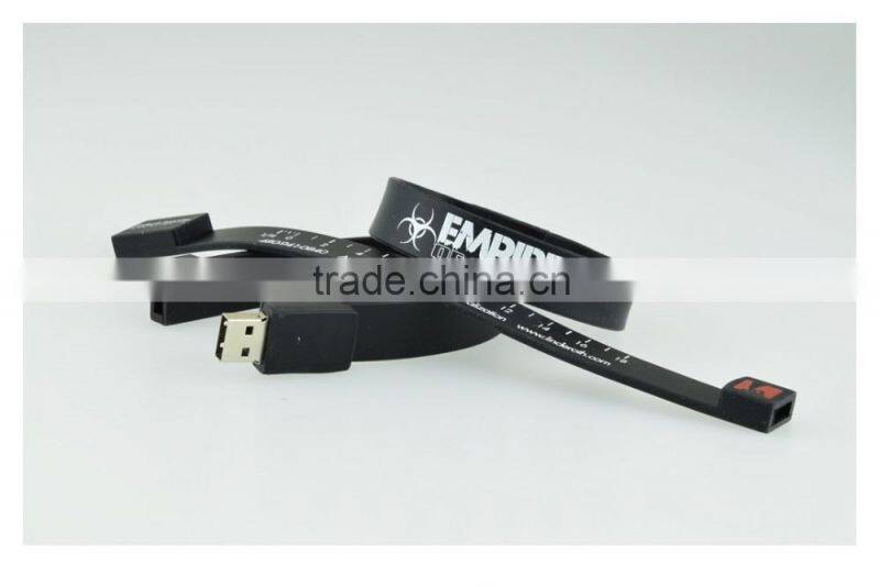 Bulk items colorful silicone bracelet usb flash drive for promotion gift