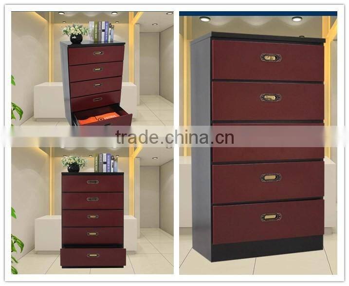Custom-defined Livingroom Nightstand Elegant Cinese Red Steel Drawer Cabinet Half Height Storage Cabinet