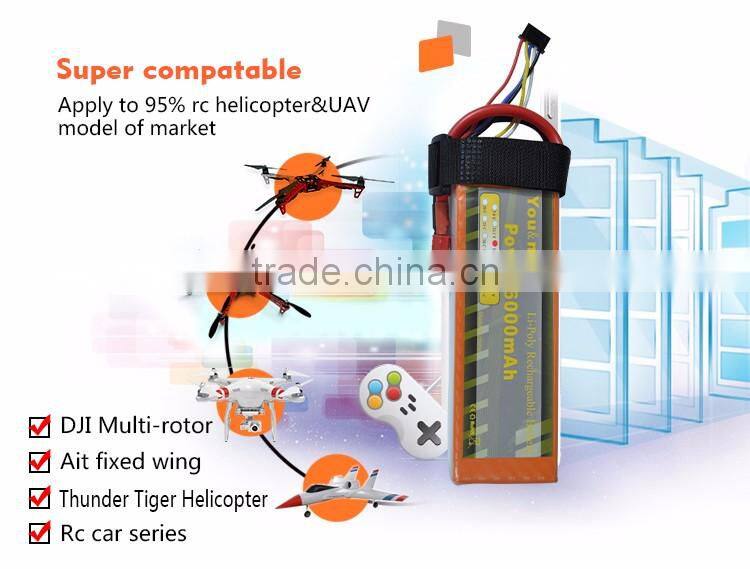 You&Me 14.8V 6000mah 4S 60C lipo battery for RC quadcopters &RC drone