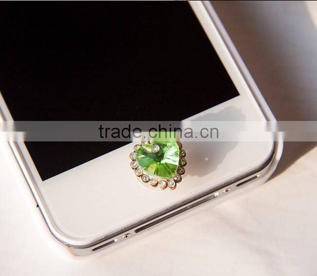 Fashion Rhinestone Flower for iphone 5 home button sticker