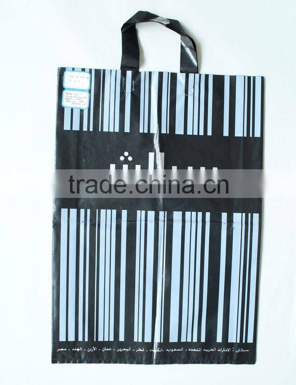 Flexi pe plastic shopping bags with loop handle
