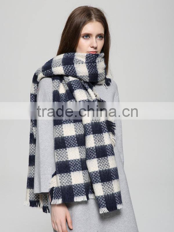 Warm Winter Fashion Ladies Wide Long Plaid Pashmina Kashmir Shawl