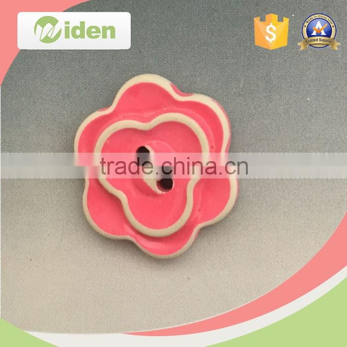 Customer designs are welcomed flower shape resin buttton