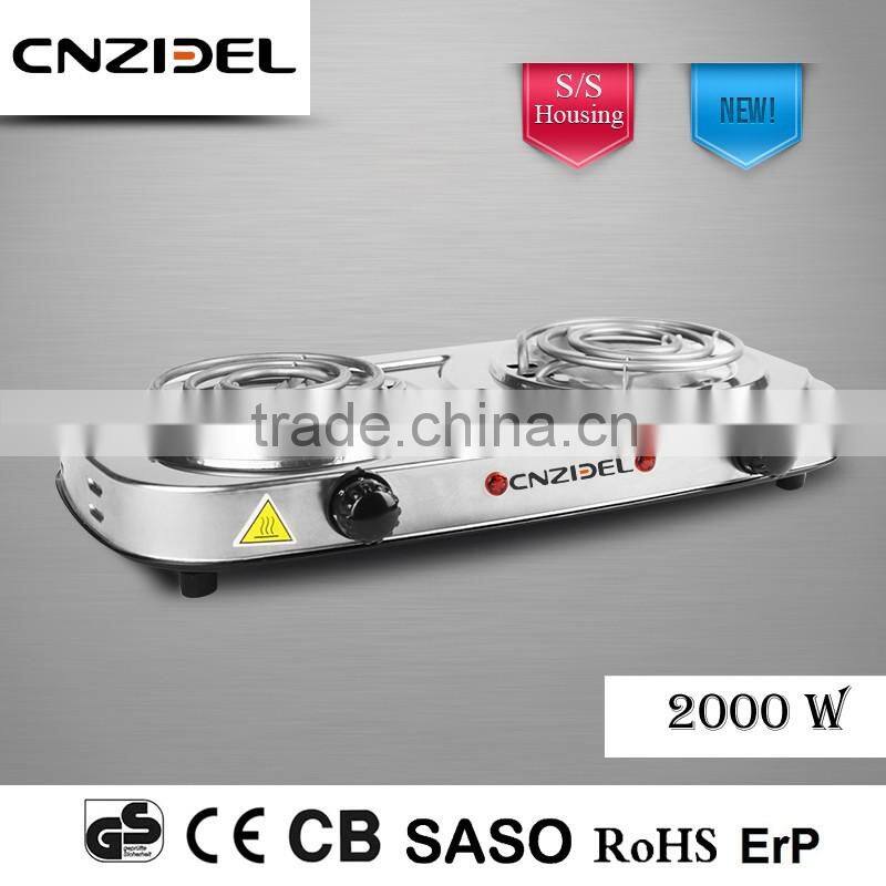 Cnzidel 2500w 2 burner electric solid hot plate heating element