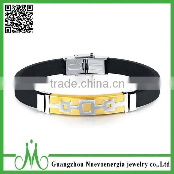 Top quality charms fitness bracelet silicone material