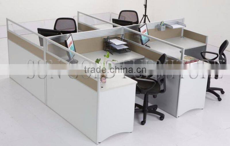 Classic 4 Person Cubicle Call Center Design Wooden Office Open Workstation(SZ-WS912)