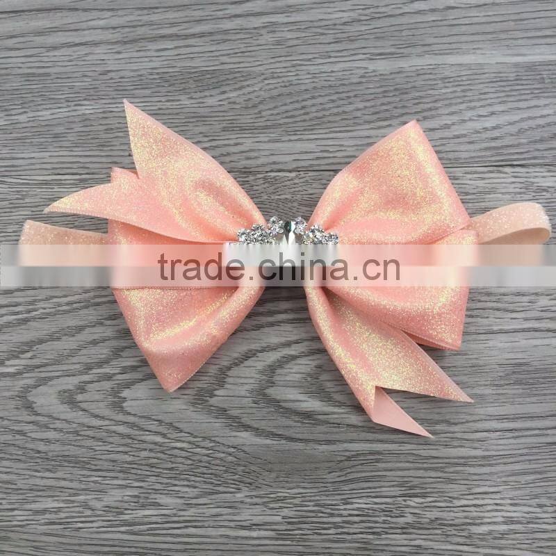 Wholesale sequins hair bow elastic baby headband girls accessories