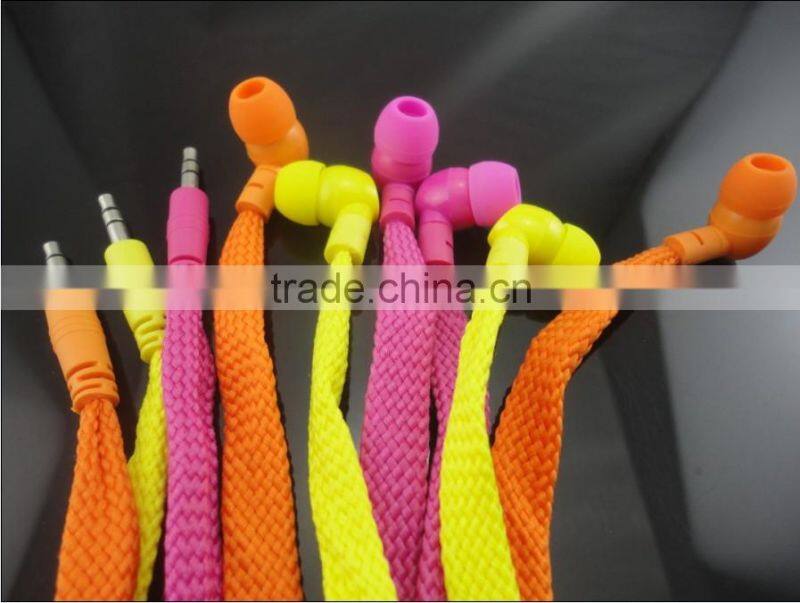 cheap and fashion shoelace earphone