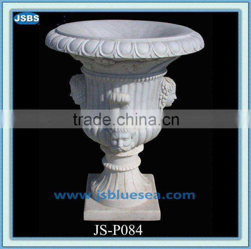 design carved marble large outdoor planters