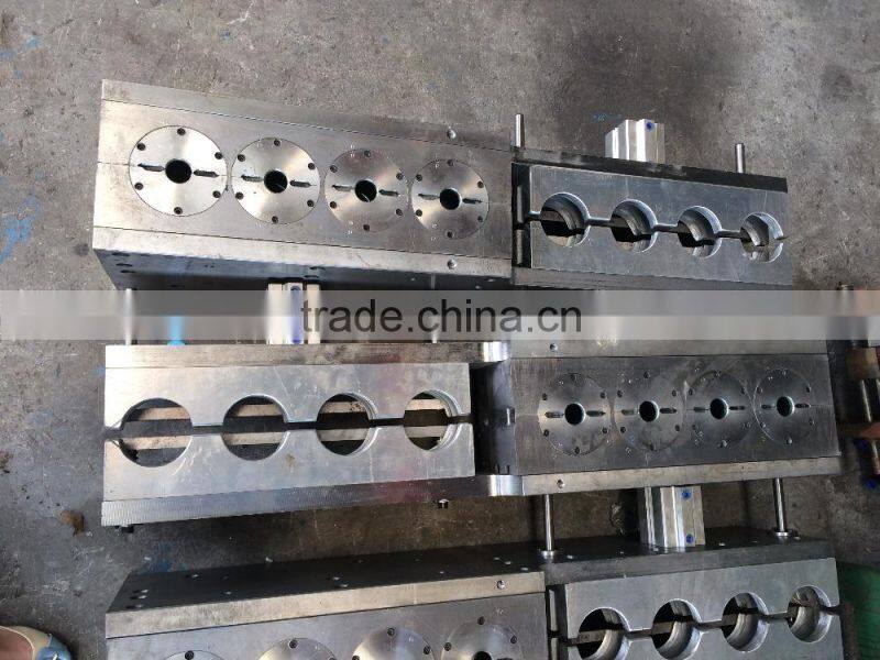 automatic blow mould 3 cavity / deflashing blow mold for hdpe detergent bottle