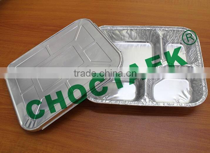 Convenient carry-out aluminium foil container
