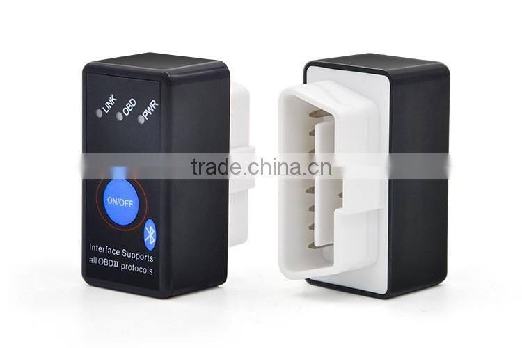 High quality Newest version v2.1 OBDII OBD2 car diagnostic scanner elm327 elm 327 bluetooth obd2 with switch with best price