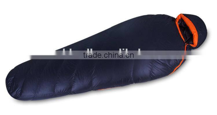 Outdoor cold weather travel camping 800 fill nylon duck down sleeping bag