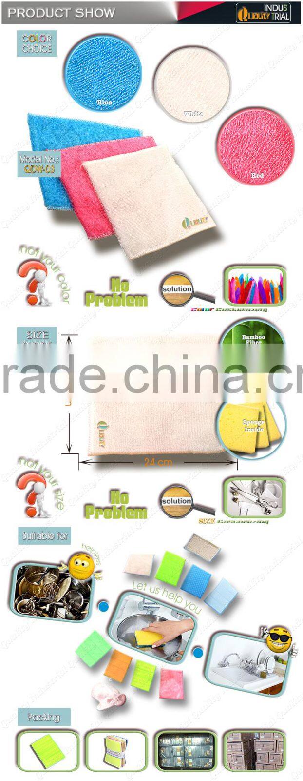 Hot selling super cleaning tools high quality sponge with scouring cloth for sale