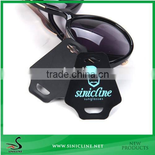 Sinicline useful black paper sunglasses hanger with logo printed