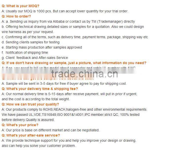 Wire to Board Assembly Wire Harness