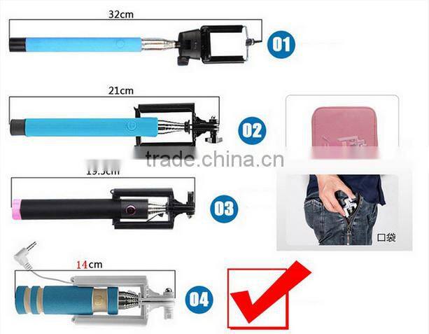 New products 2016 Mini Wired Selfie Stick telescopic baton Holder For Cell Phone