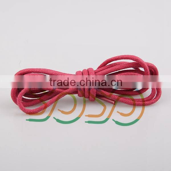 2015 Wholesale Round 100% Cotton Shoe Lacs for Dress Shoes Or Boot Shoes With High Quality And Mini Order Accept