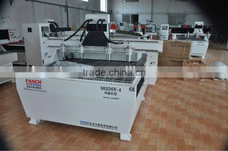 three heads cnc router for wood relief engraving