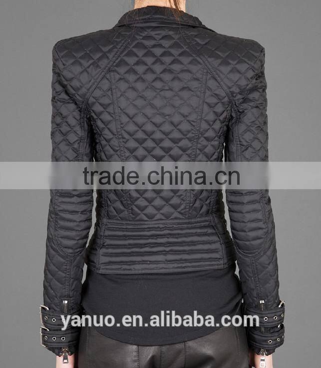 fashion fake leather jacket for women 2014 autumn winter women clothes,top,quilting garment