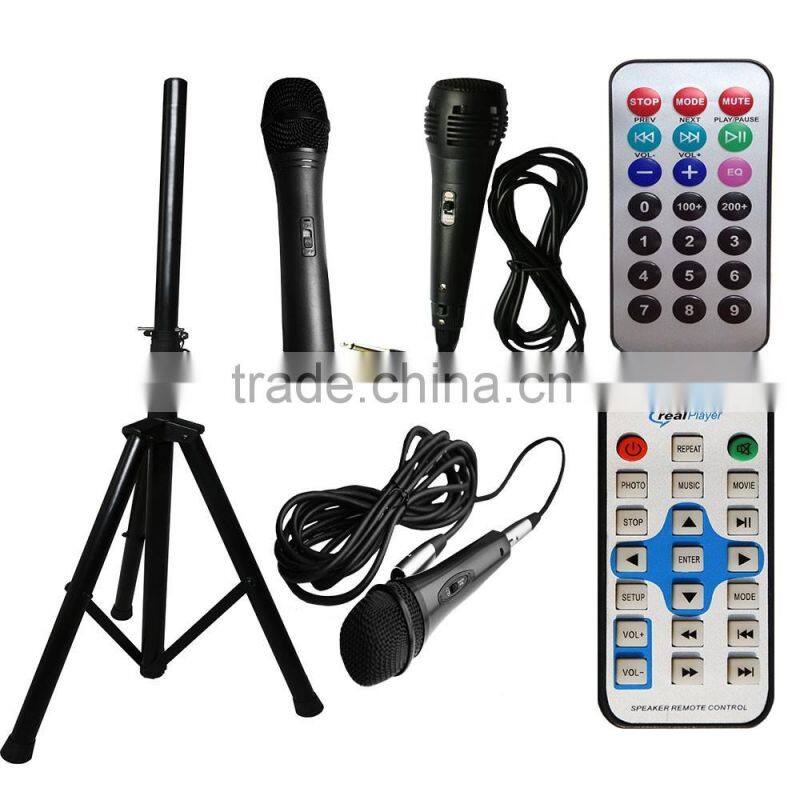 Best Seller 10 Inch 100W Karaoke Speakers With Two VHF Microphone