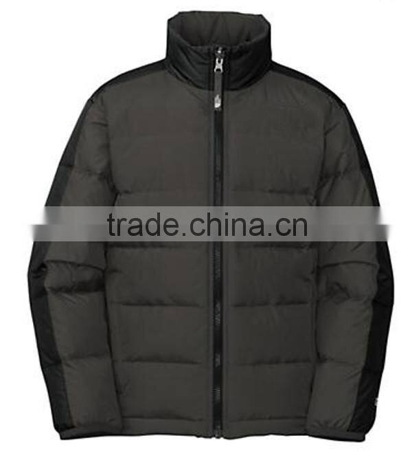 Men Guilted Down Jacket Without Hood Outdoor