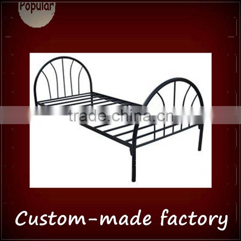for the mattress Width 90 cm X Length 190 cm Black army Metal Single Bed