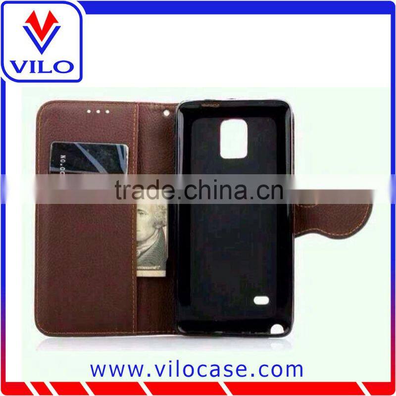 New arriving folio leather case with card slots for Samsung Galaxy S6