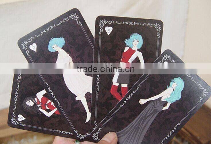 Customized Screen Printing playing cards UV Resistant printing oracle cards Waterproof Paper Playing Cards ---DH20587