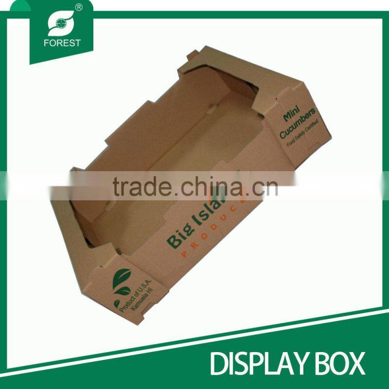DOUBLE WALL CORRUGATED DISPLAY CARTON TRAYS FOR PACKING FRESH FRUITS WITH CUSTOM PRINT