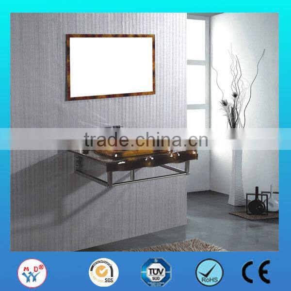 popular factory wholesale single glass basin bathroom furniture