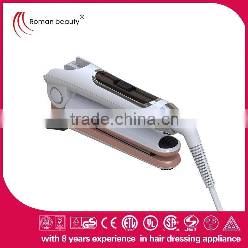 newest 2 in 1 LED ceramic travel floding hair straighetner