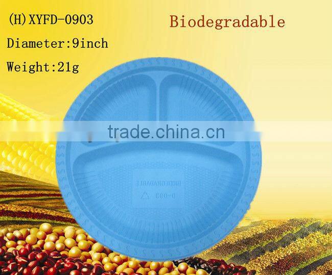 Cornstarch biodegradable disposable dinnerware plastic plates