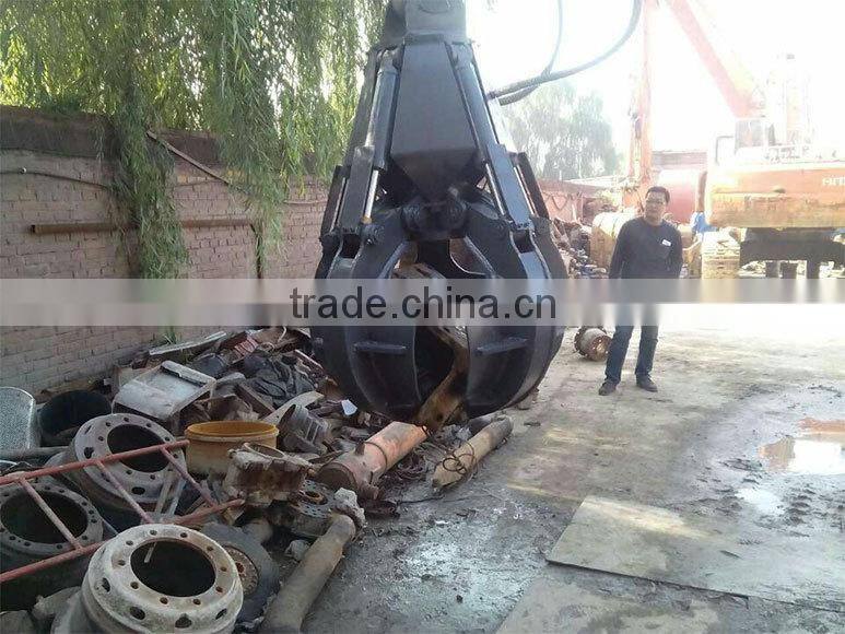 tractor excavator high quality orange grab bucket