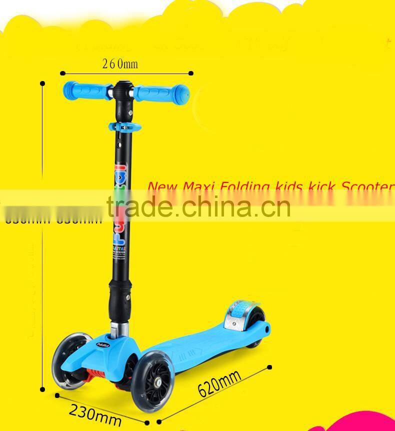 New attractive maxi folding scooter with non-welding T-bar for children