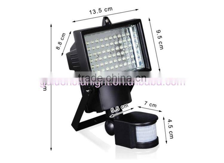 Whosale Factory 60 pcs Wall High Lumens Motion Sensor Led Solar Garden Light
