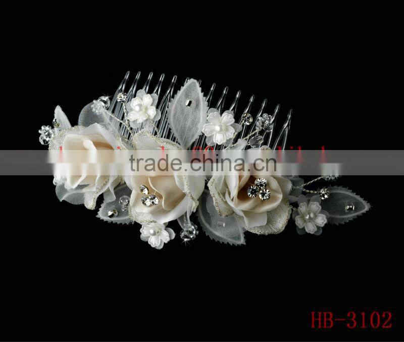 fashion gold plated alloy hair comb