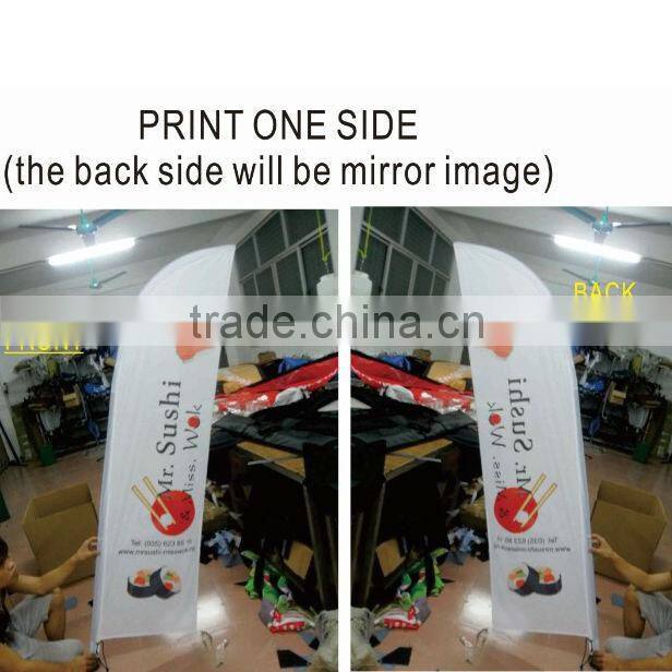 Various waterproof teardrop banners