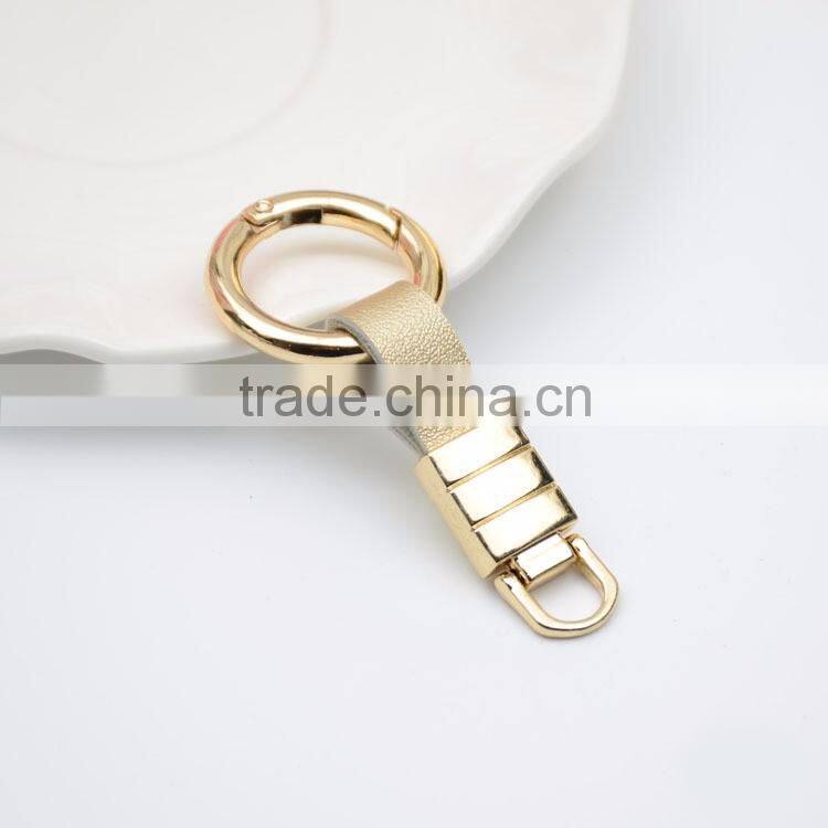 Wholesale Fashion Women Elegant PU Leather Keychain With Metal Pendant Keychain KC13131